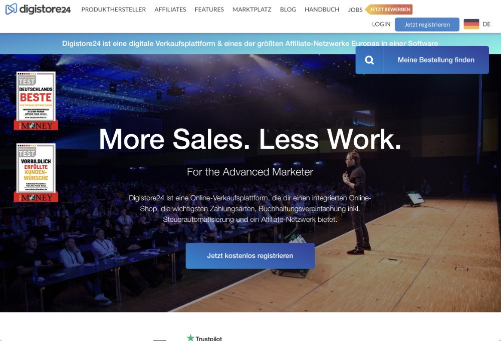 Digistore24, eine Online Verkaufsplattform zur Zahlungsabwicklung