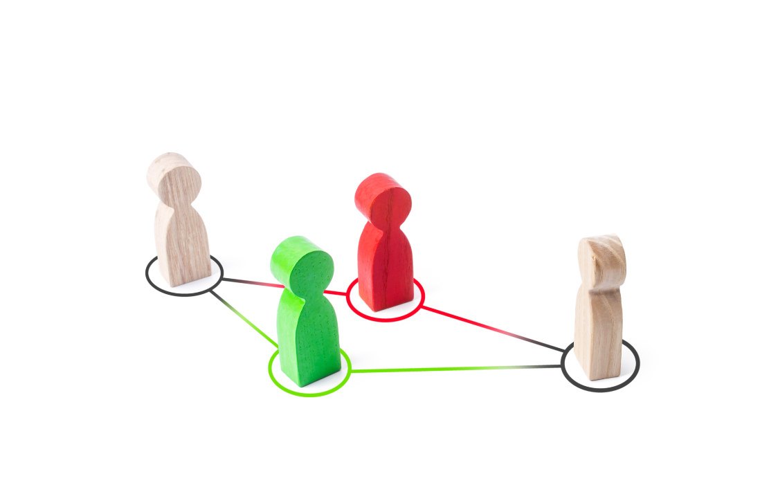 Business, Holzfiguren