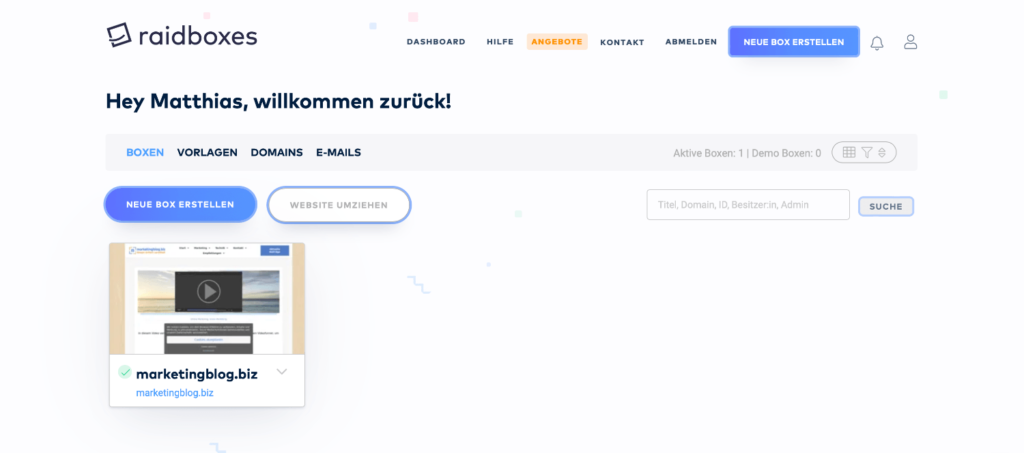 Raidboxes Wordpress Hosting, meine Erfahrungen