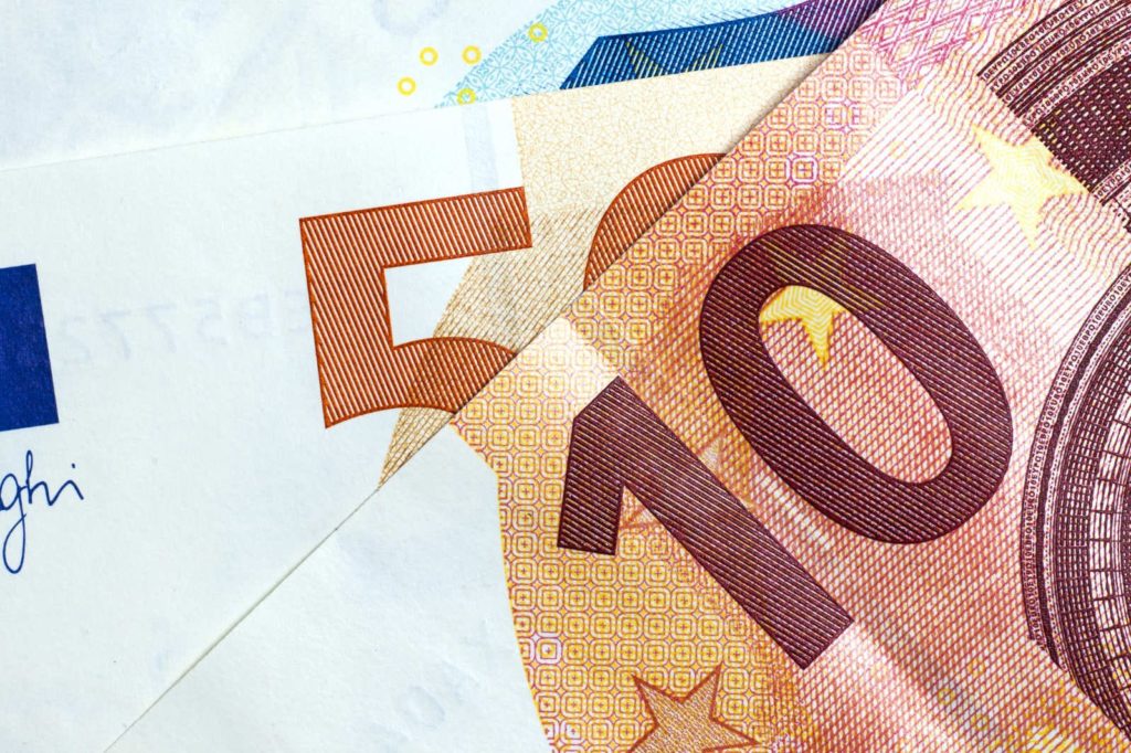 farbige Euro Banknoten