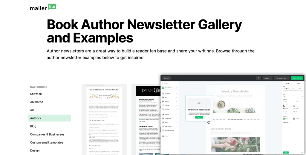 Mailerlite: E-Mail Vorlagen und Drag&Drop Editor
