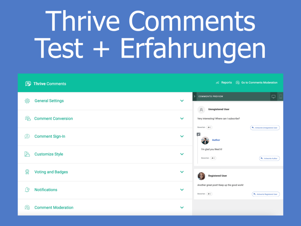 Thrive Comments, Test und Erfahrungen, ein Wordpress Plugin von Thrive Themes