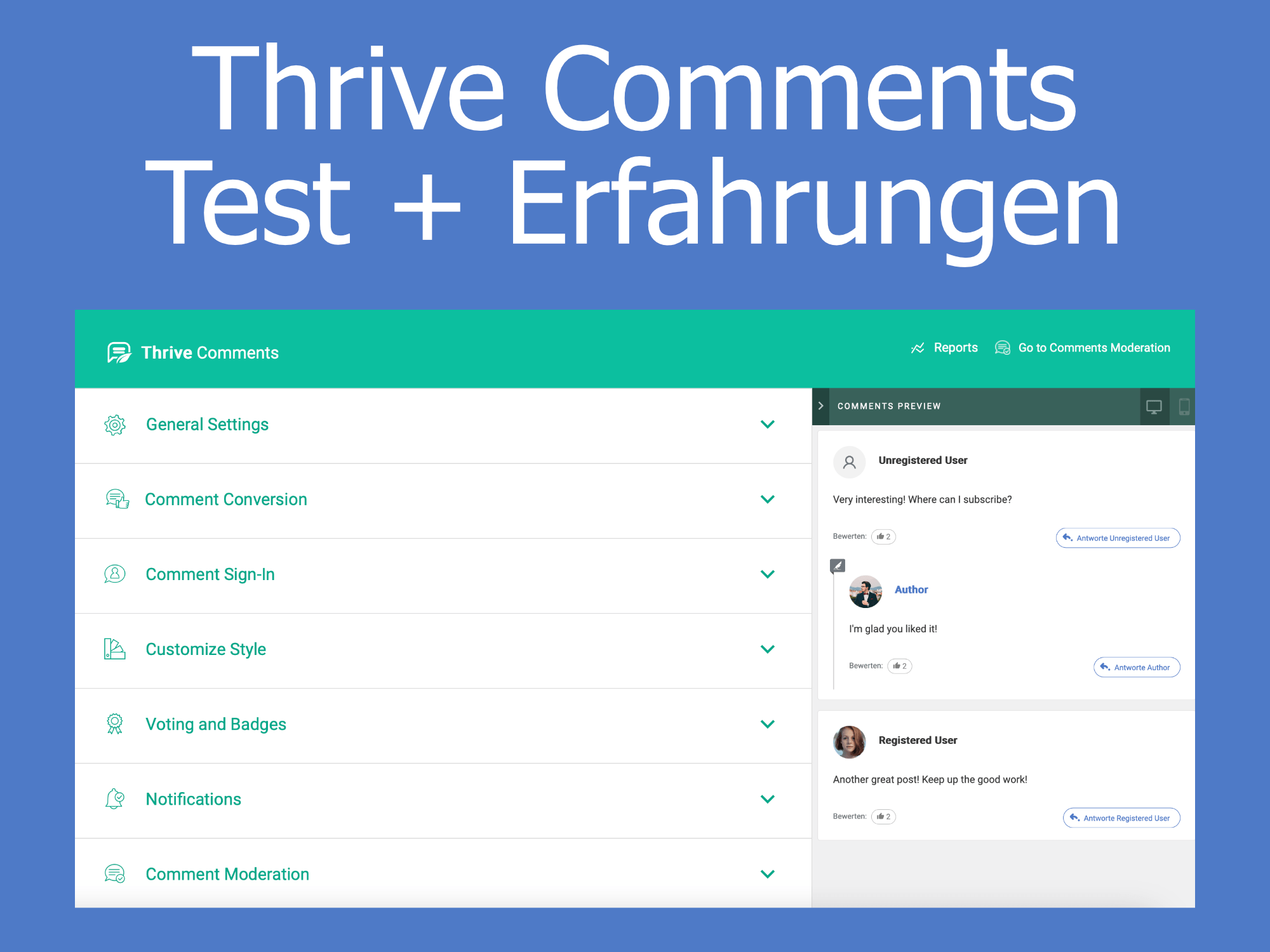 Thrive Comments, Test und Erfahrungen, ein WordPress Plugin von Thrive Themes