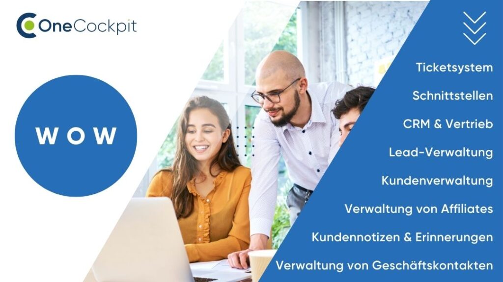 One Cockpit, Eine Software zur Kundenverwaltung, CRM und mehr