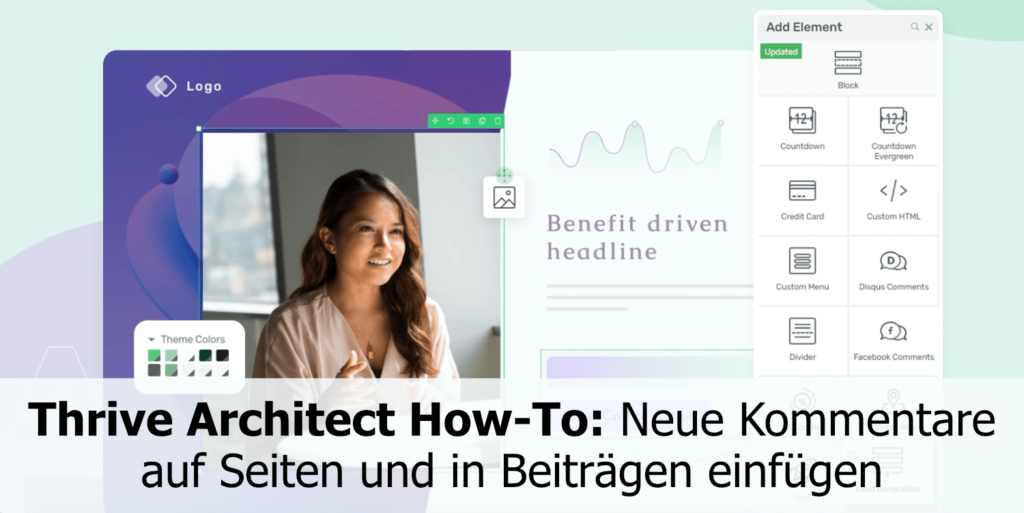 Thrive Architect Anleitung: Neue Kommentare auf Seiten und in Beiträgen einfügen
